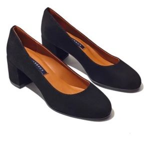 Margaux Black Suede Heels